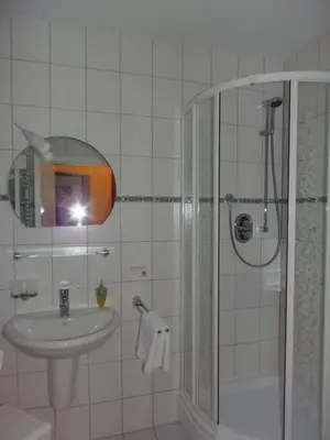 Ein Badezimmer in der Unterkunft Gästehaus Musestieg