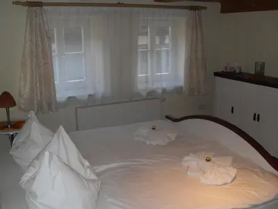 Ein Bett oder Betten in einem Zimmer der Unterkunft Wohnen Im Topf