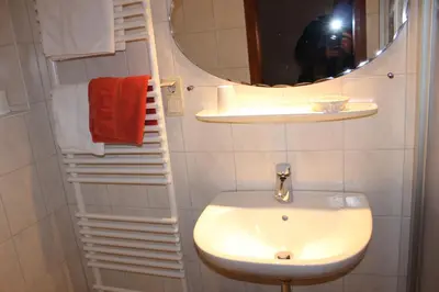 Ein Badezimmer in der Unterkunft Landhotel Alte Aue