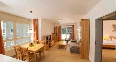 Ein Sitzbereich in der Unterkunft Brockenblick Ferienpark