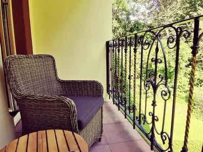 Ein Balkon oder eine Terrasse in der Unterkunft Hotel Erbprinzenpalais