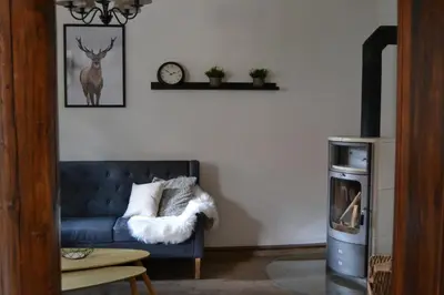 Ein Sitzbereich in der Unterkunft Ferienhaus 7. Kaiser