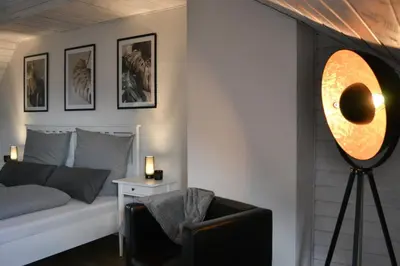 Ein Sitzbereich in der Unterkunft Ferienhaus 7. Kaiser