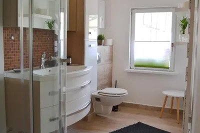 Ein Badezimmer in der Unterkunft Ferienhaus 7. Kaiser