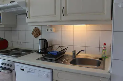 Küche/Küchenzeile in der Unterkunft Ferienwohnung Ruheoase