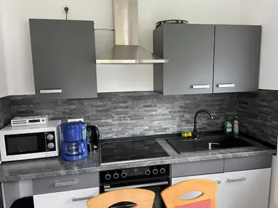 Küche/Küchenzeile in der Unterkunft Ferienhaus Bockswiese