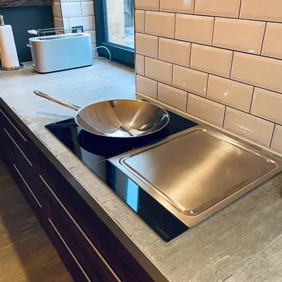 Küche/Küchenzeile in der Unterkunft Feuerstelle8