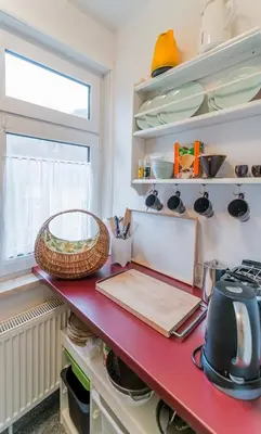 Küche/Küchenzeile in der Unterkunft Gärtnerhaus Am Wald