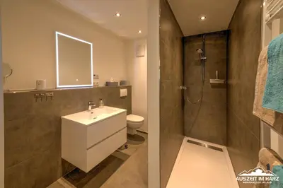 Ein Badezimmer in der Unterkunft Ferienloft am Steinweg