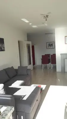 Ein Sitzbereich in der Unterkunft Ferienwohnung Siesta