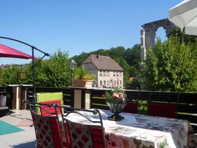 Ein Balkon oder eine Terrasse in der Unterkunft Ferienwohnungen Klosterblick