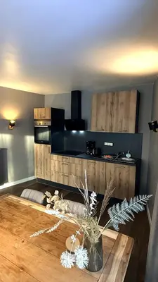 Küche/Küchenzeile in der Unterkunft Harz hotel Iris