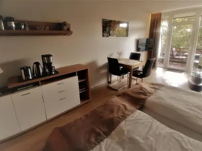 Küche/Küchenzeile in der Unterkunft Appartement Ausblick Park
