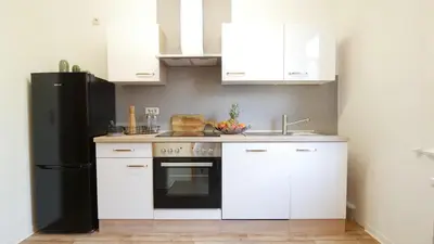 Küche/Küchenzeile in der Unterkunft EUPHORAS - Top ausgestattete Ferienwohnung mit 105 qm und 3 Schlafzimmern