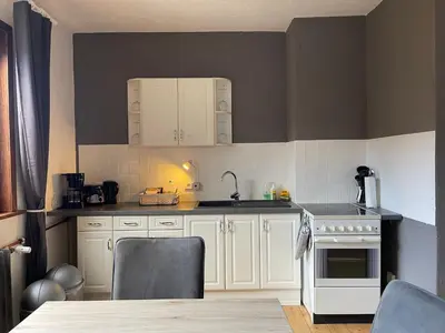 Küche/Küchenzeile in der Unterkunft Ferienwohnung Arnold