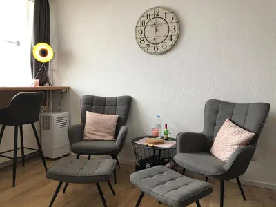 Ein Sitzbereich in der Unterkunft Ferienwohnung Rapunzel