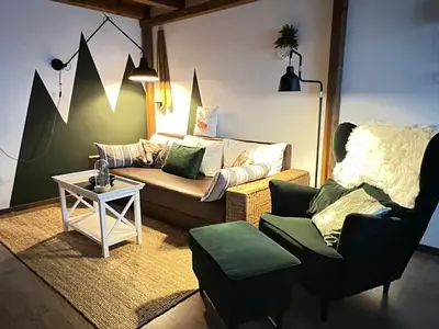 Ein Sitzbereich in der Unterkunft Harzer Schatz - Bergpack Suite