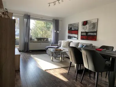 Ein Sitzbereich in der Unterkunft Good Life