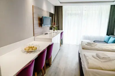 Ein Bett oder Betten in einem Zimmer der Unterkunft Haus am See Luxury HS 223 B