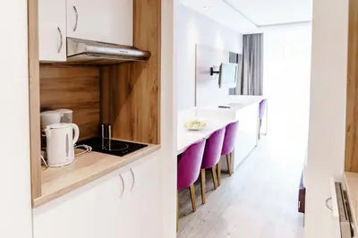 Küche/Küchenzeile in der Unterkunft Haus am See Luxury HS 223 B