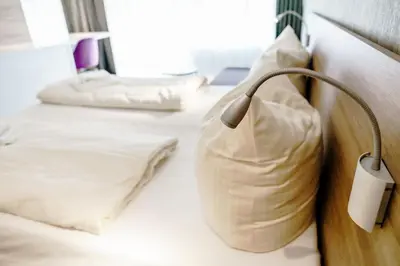 Ein Bett oder Betten in einem Zimmer der Unterkunft Haus am See Luxury HS 223 B