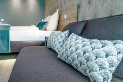 Ein Bett oder Betten in einem Zimmer der Unterkunft Haus am See HS 232