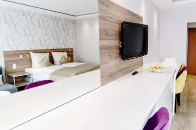 Ein Bett oder Betten in einem Zimmer der Unterkunft Haus am See Luxury HS 949 B