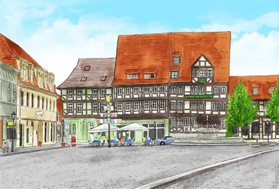 Das Gebäude in dem sich das Bed & Breakfast befindet