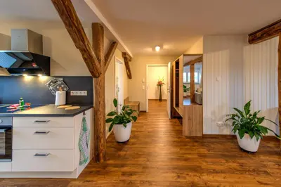 Küche/Küchenzeile in der Unterkunft Heidequartier Harz