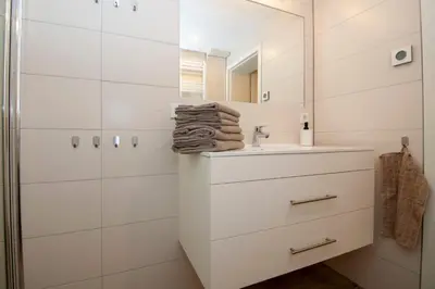 Ein Badezimmer in der Unterkunft Ferienwohnung am Schloss