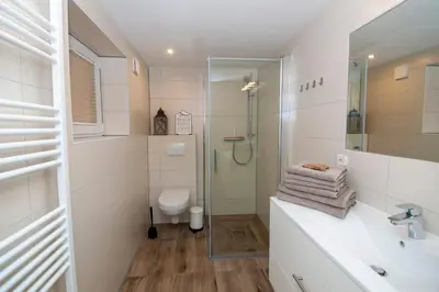 Ein Badezimmer in der Unterkunft Ferienwohnung am Schloss