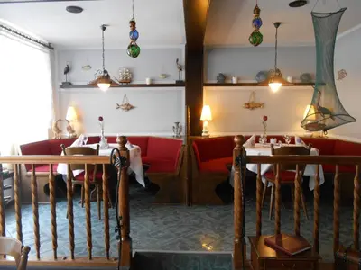 Ein Sitzbereich in der Unterkunft Ferienhotel Forelle Thale Ortsteil Treseburg