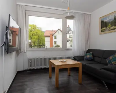 Ein Sitzbereich in der Unterkunft Hotel Villa Feise - Direkt in der Innenstadt-Fußgängerzone-