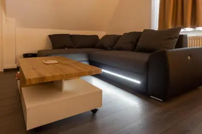 Ein Sitzbereich in der Unterkunft Hotel Villa Feise - Direkt in der Innenstadt-Fußgängerzone-