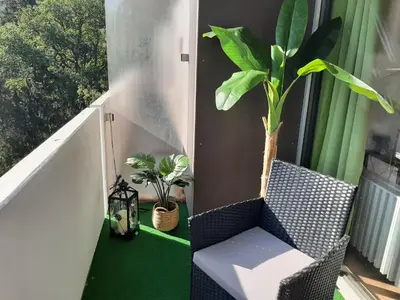 Ein Balkon oder eine Terrasse in der Unterkunft Ferienwohnung Harzmonie
