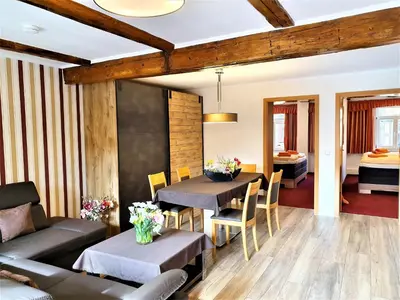 Ein Sitzbereich in der Unterkunft Apart Hotel Wernigerode