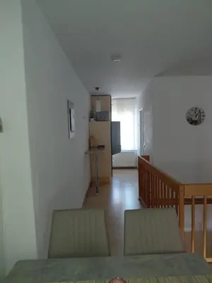 Ein Sitzbereich in der Unterkunft Ferienwohnung Schöne Ecke