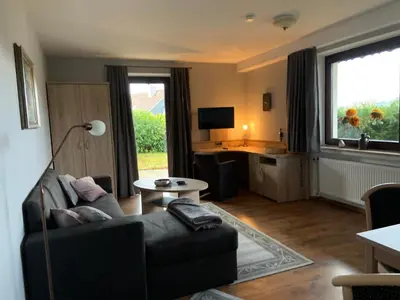 TV/Unterhaltungsangebot in der Unterkunft Ferienwohnung Wiesenblick mit Terrasse im Landhaus Fischer