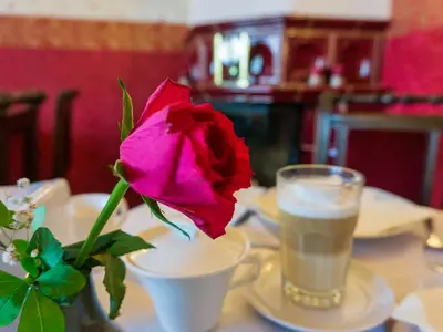 Ein Restaurant oder anderes Speiselokal in der Unterkunft Schlossberg Hotel Wernigerode