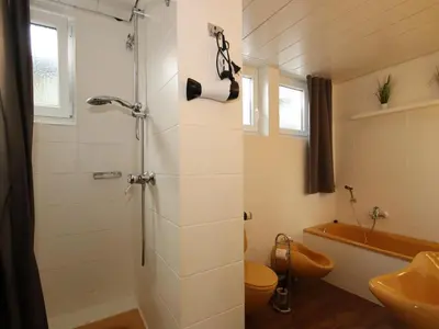 Ein Badezimmer in der Unterkunft Ferienwohnung mit weitem Ausblick in Altenau