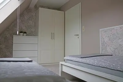 Ein Bett oder Betten in einem Zimmer der Unterkunft Dein Ferienhaus in Wernigerode