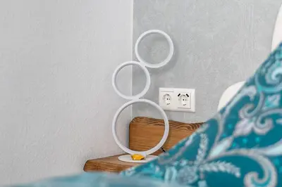 Ein Bett oder Betten in einem Zimmer der Unterkunft Ferienwohnung Blickfang am Nordberg