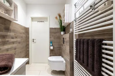 Ein Badezimmer in der Unterkunft Ferienwohnung Blickfang am Nordberg