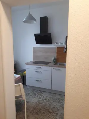 Küche/Küchenzeile in der Unterkunft An der Stadtmauer
