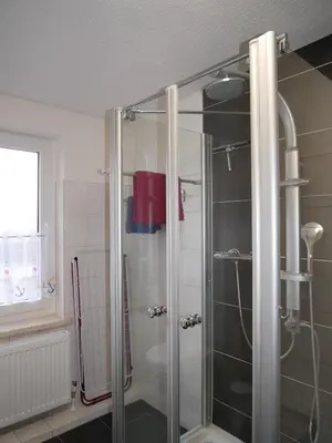 Ein Badezimmer in der Unterkunft Ferienwohnung Sagenwelt