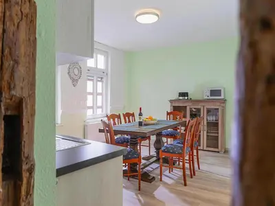 Küche/Küchenzeile in der Unterkunft Ferienwohnung Fachwerktraum, Wernigerode