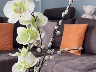 Ein Sitzbereich in der Unterkunft Ferienhaus SweetHome
