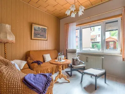 Ein Sitzbereich in der Unterkunft Ferienwohnung in der Nähe des Brockengipfels