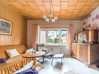 Ein Sitzbereich in der Unterkunft Ferienwohnung in der Nähe des Brockengipfels