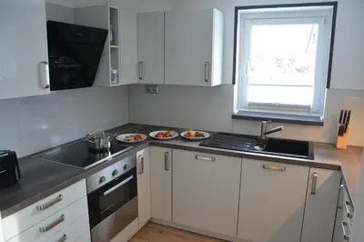 Küche/Küchenzeile in der Unterkunft Ferienhaus sonniges Altenau Harz